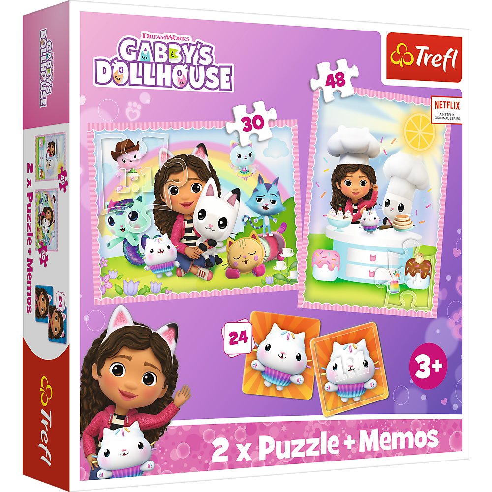 Puzzle 2w1 + memos Gabi z kocim przyjacielem TREFL