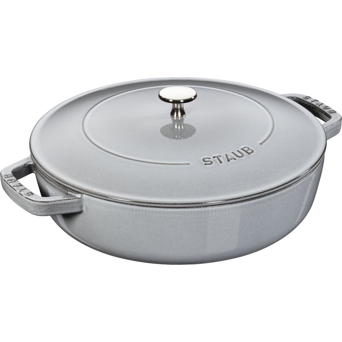 Staub, Żeliwna patelnia do duszenia z pokrywką 28 cm, grafitowy
