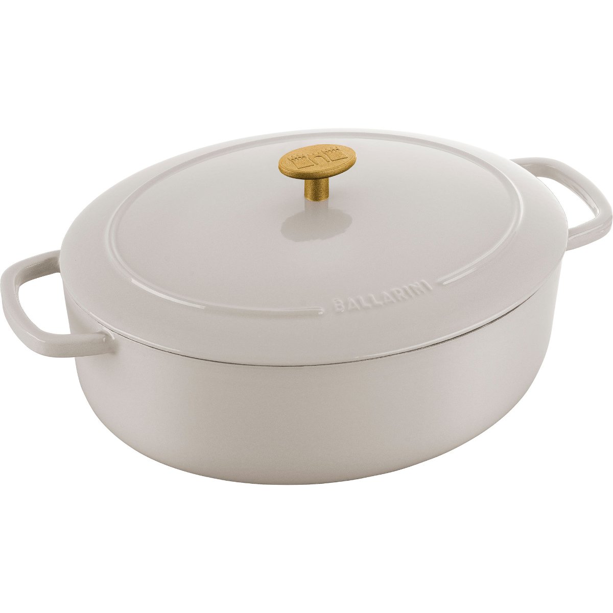Ballarini, Garnek żeliwny owalny 6.5 l, Kość słoniowa
