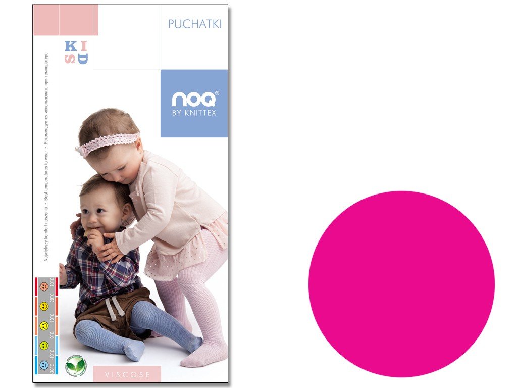 Rajstopy dla dzieci niemowlęce z wiskozy Noq Pink 68-74