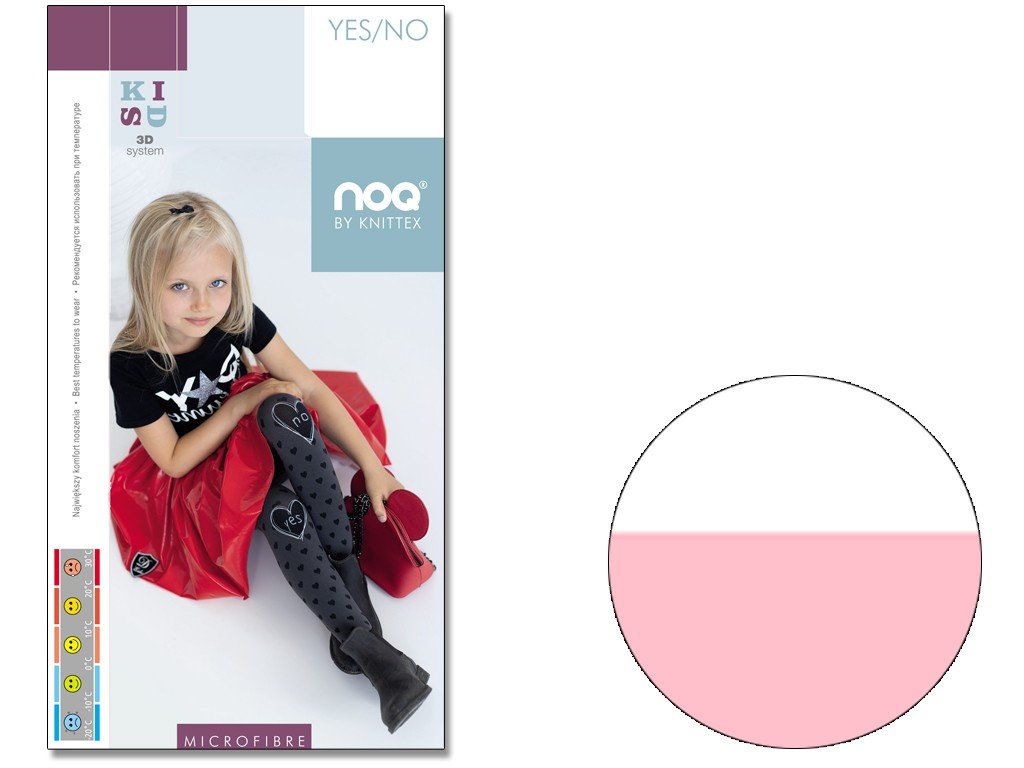 Rajstopy dla dzieci w serduszka serca Bianco Pink 152-158