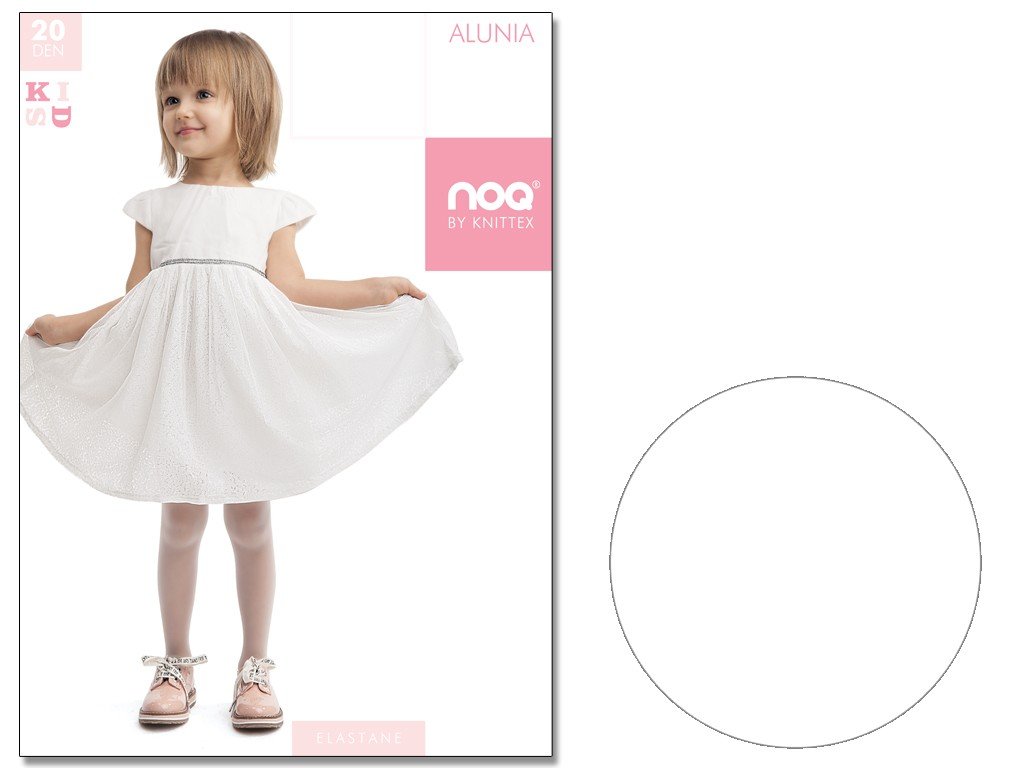 Cienkie rajstopy dziecięce ALUNIA małe rozmiary 80-86 Bianco