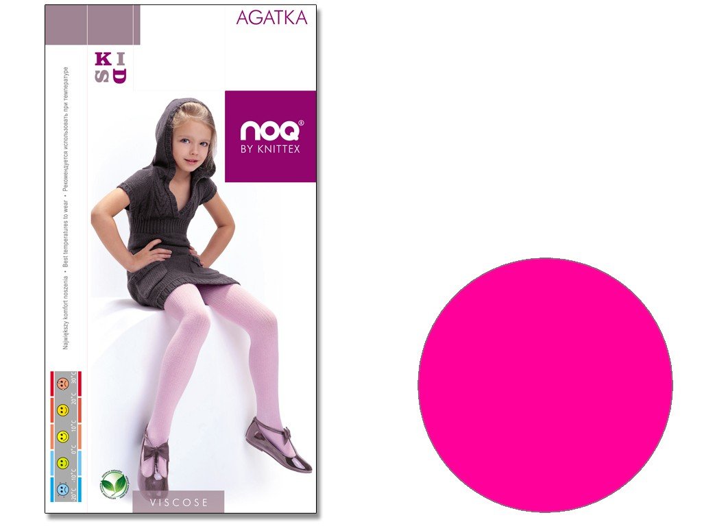 Rajstopy dziecięce z wiskozy AGATKA Pink 116-122