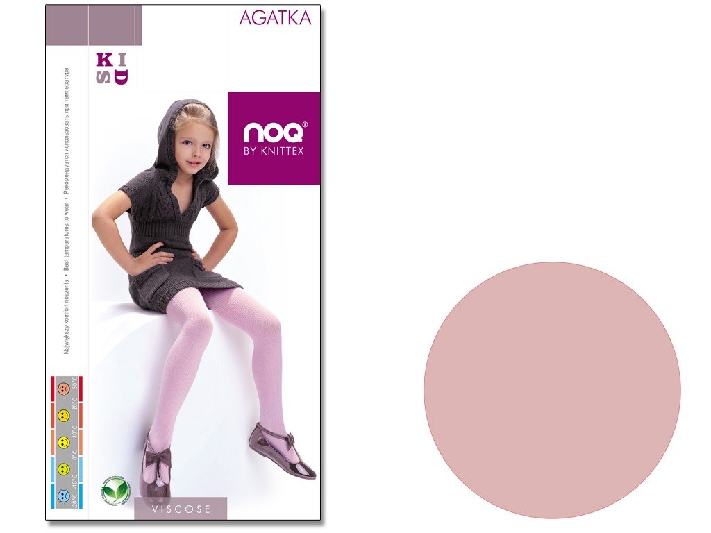 Rajstopy dziecięce z wiskozy AGATKA 146-152 Cotton candy