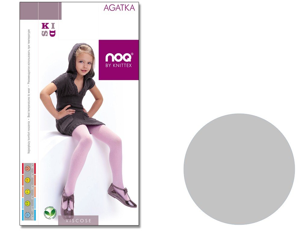 Rajstopy dziecięce z wiskozy AGATKA 134-140 Silver