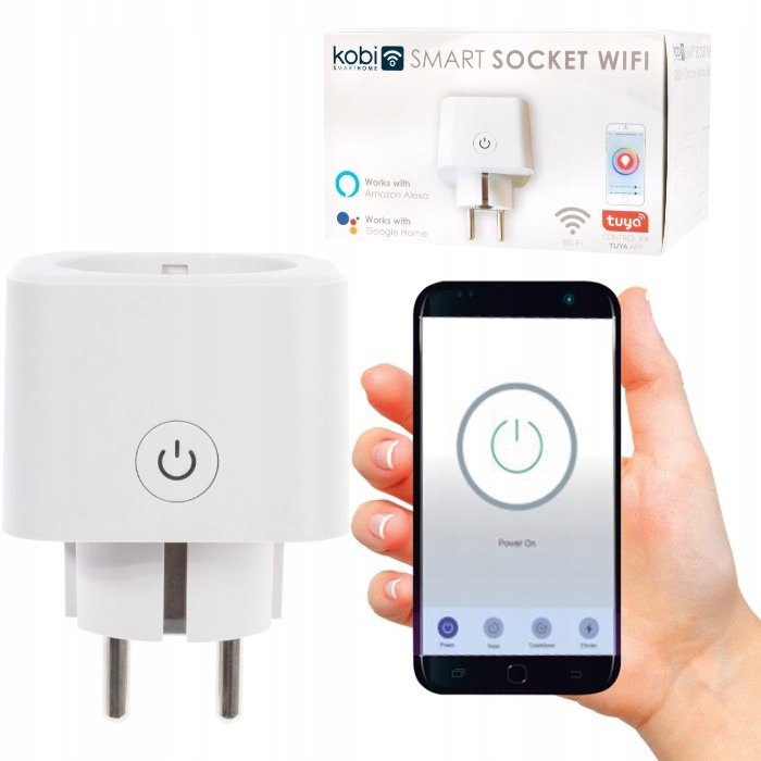 Kobi Gniazdo Programator SMART SOCKET WiFi Tuya Sterowanie za pomocą aplikacji KWSSW