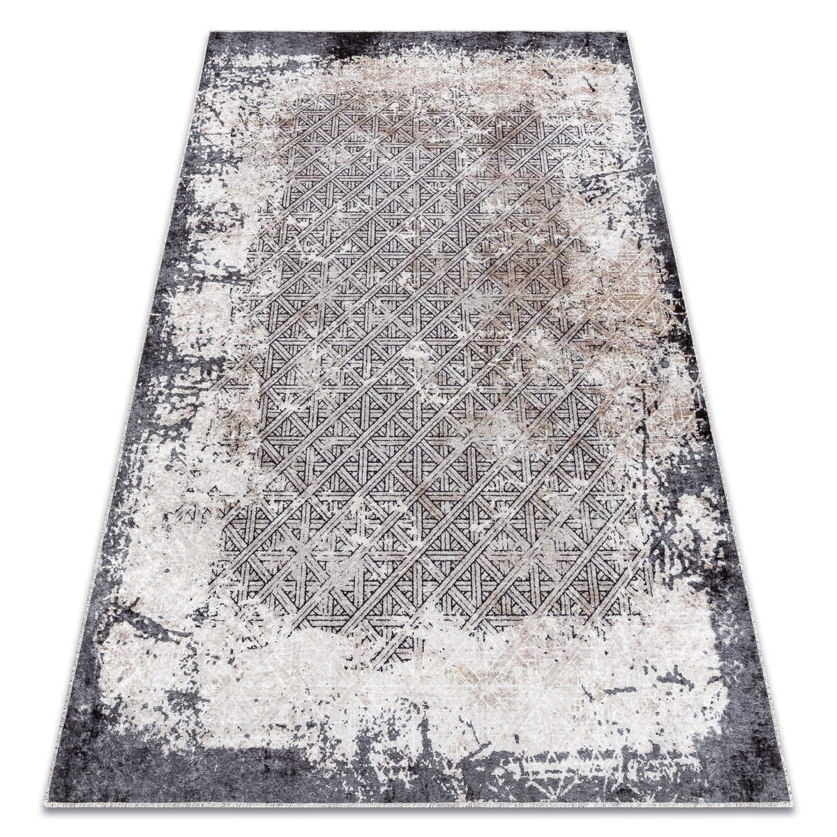 Dywan do prania MIRO 51864.804 Vintage, kratka antypoślizgowy - szary, 120x170 cm