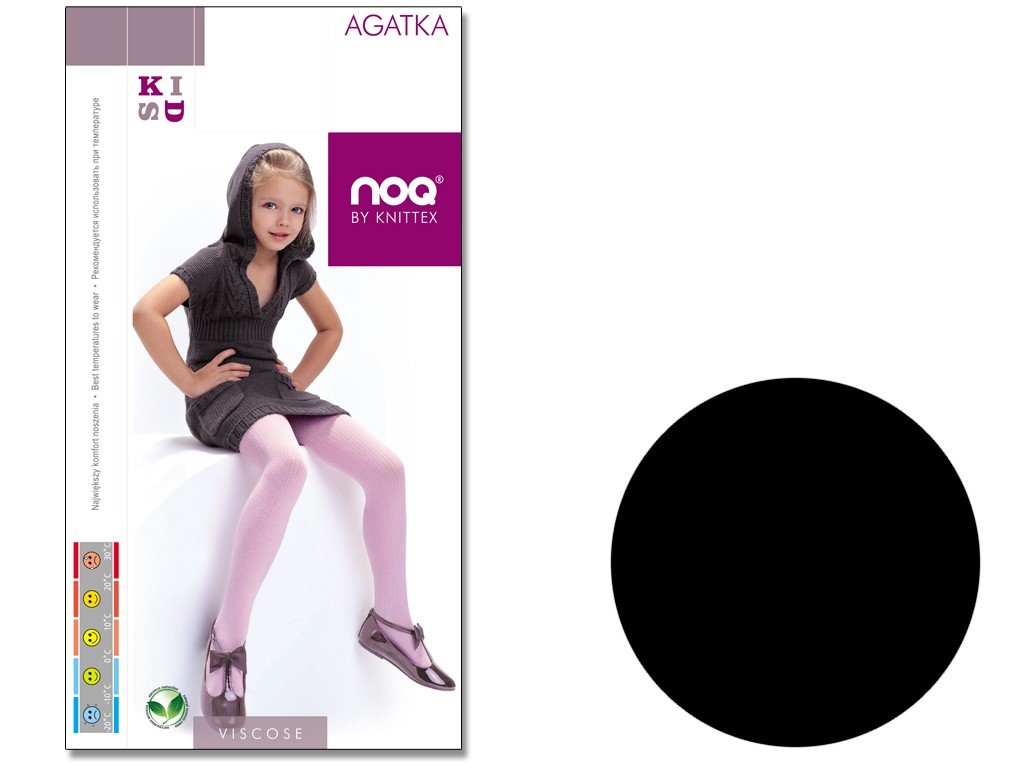 Rajstopy dziecięce z wiskozy AGATKA 128-134 Nero