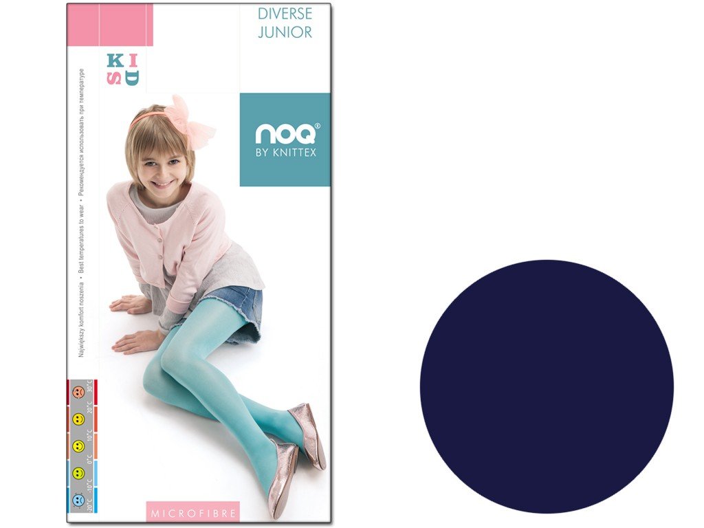 Rajstopy dziewczęce z połyskiem 100den 116-122 Blu marino