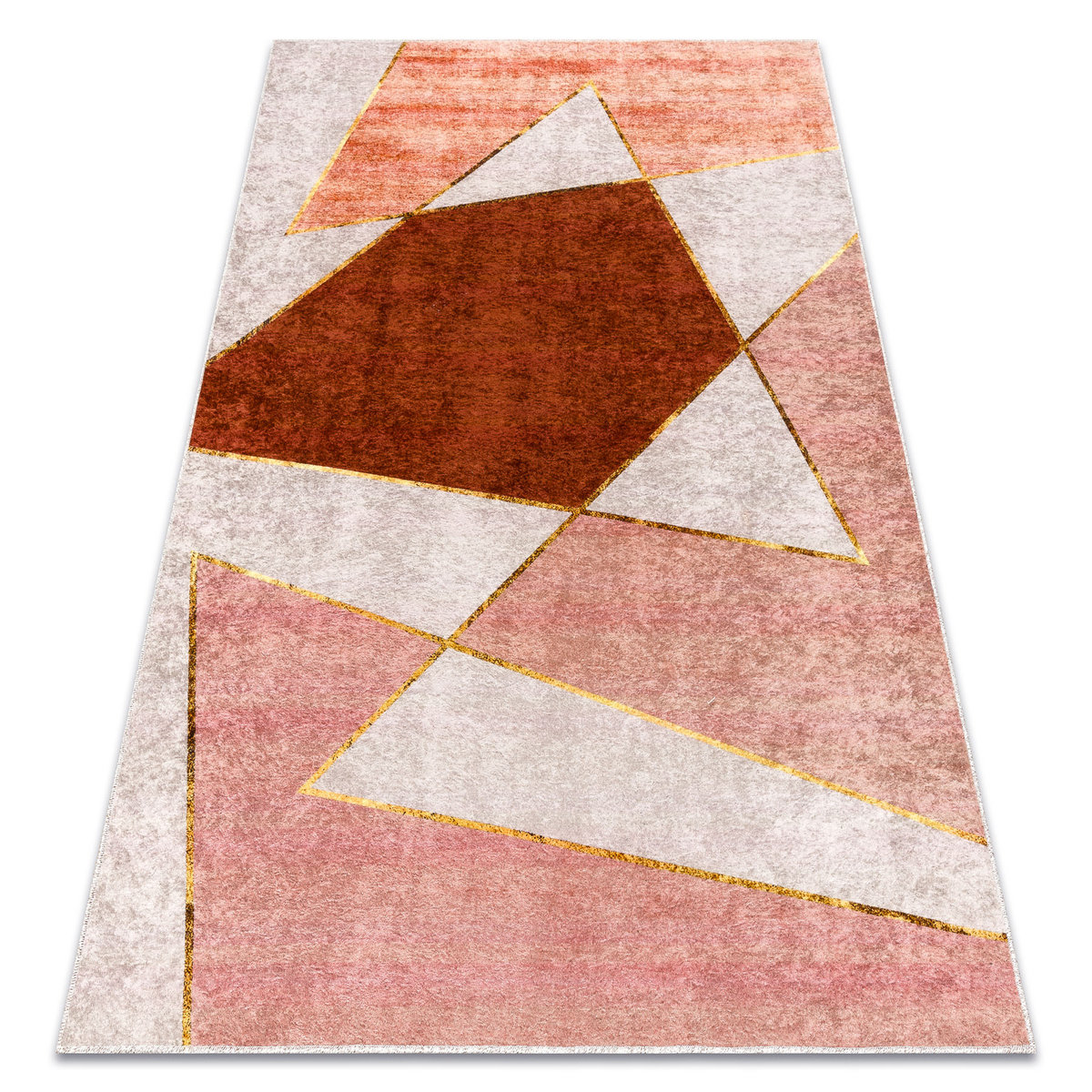 Dywan do prania MIRO 52097.802 Geometryczny antypoślizgowy - różowy, 160x220 cm
