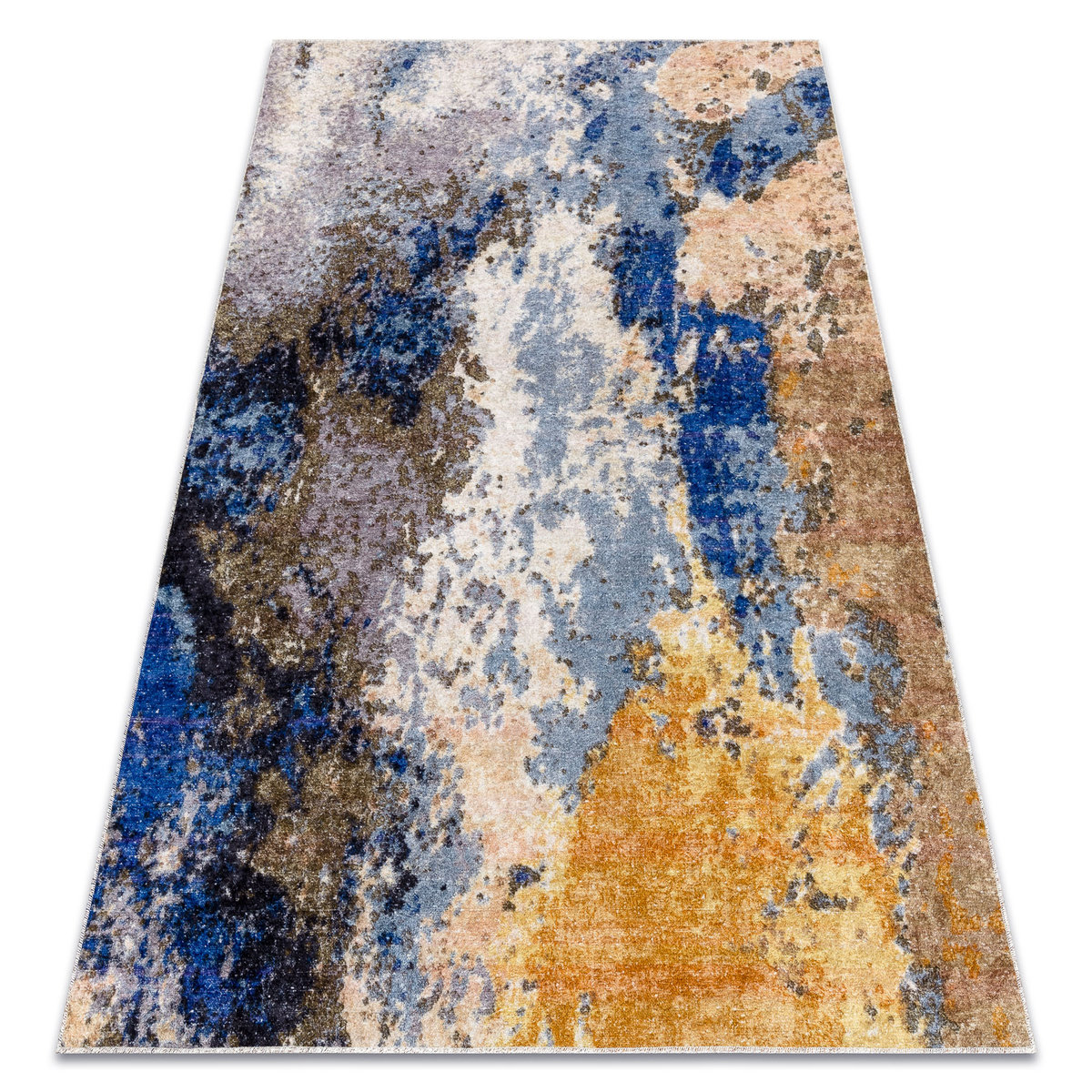 Dywan do prania MIRO 51774.802 Abstrakcja antypoślizgowy - niebieski / beż, 160x220 cm