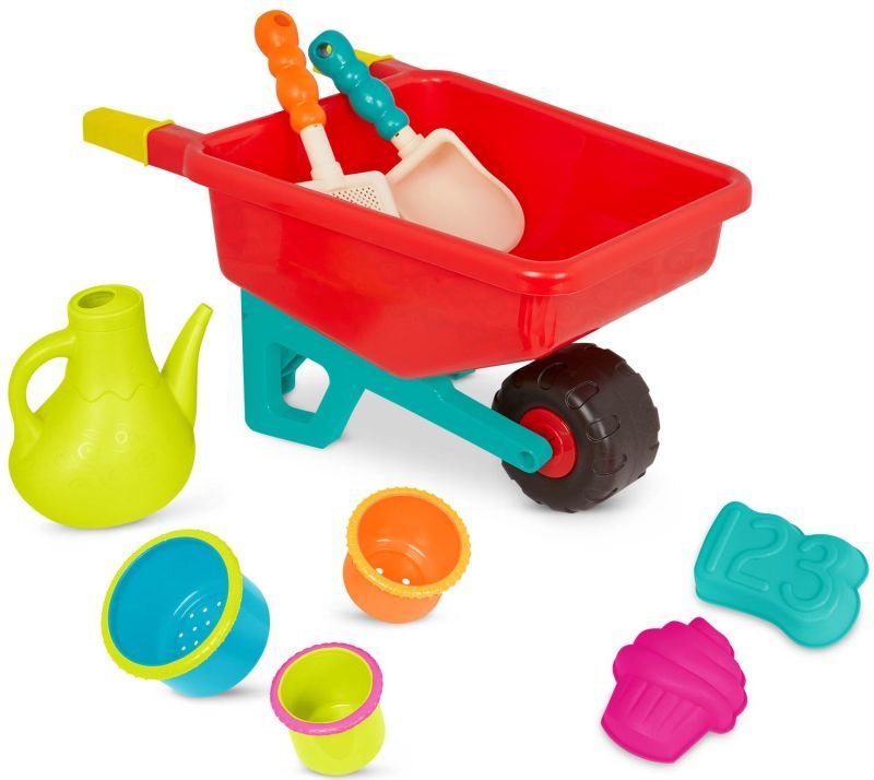 Zestaw zabawek outdoorowych z taczką i konewką dla dzieci Wheelbarrow Wonders B.Toys