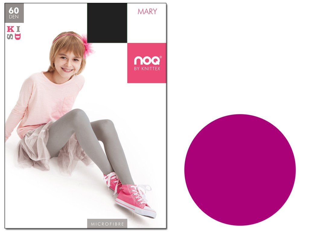 Rajstopy dziecięce z mikrofibry 60 den kryjące Fuchsia 128-134