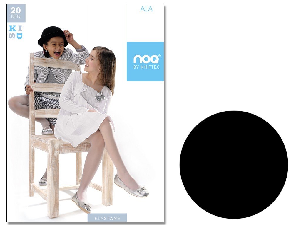 Cienkie 20 den rajstopy dziecięce ALA 140-146 Nero