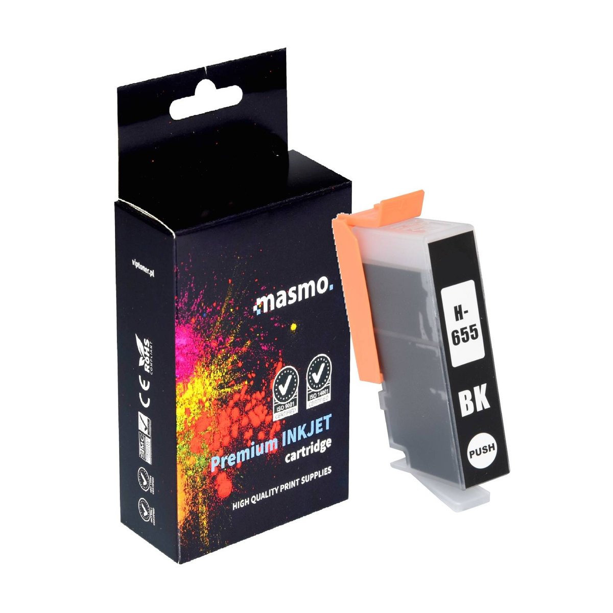 Tusz Masmo Do Hp 655  Deskjet 3525 4615 5525 Czarny Zamiennik