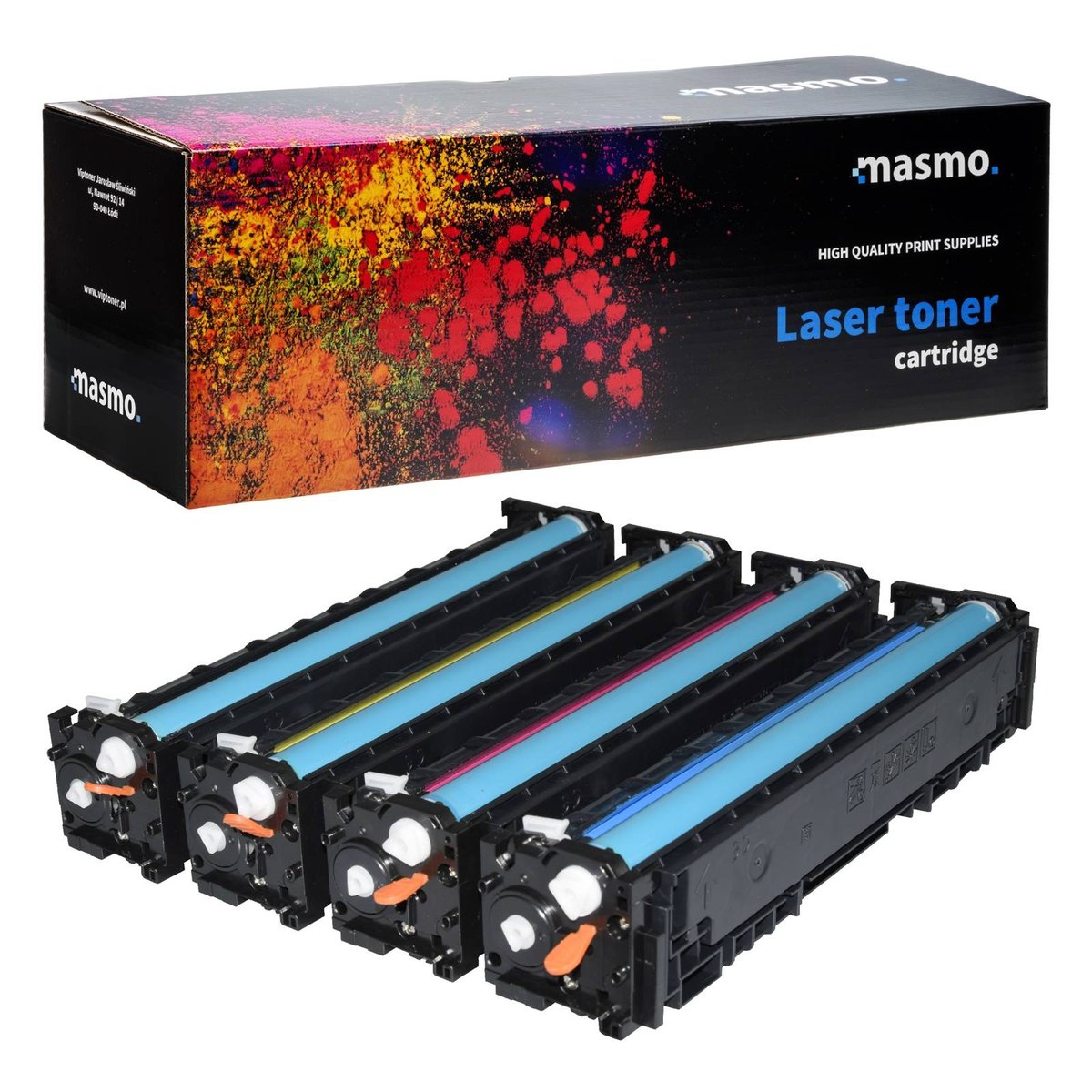 Zestaw 4x Toner MASMO do HP CF540X-CF543X M254Dw M254Nw M280Nw M281Fw CMYK zamienniki