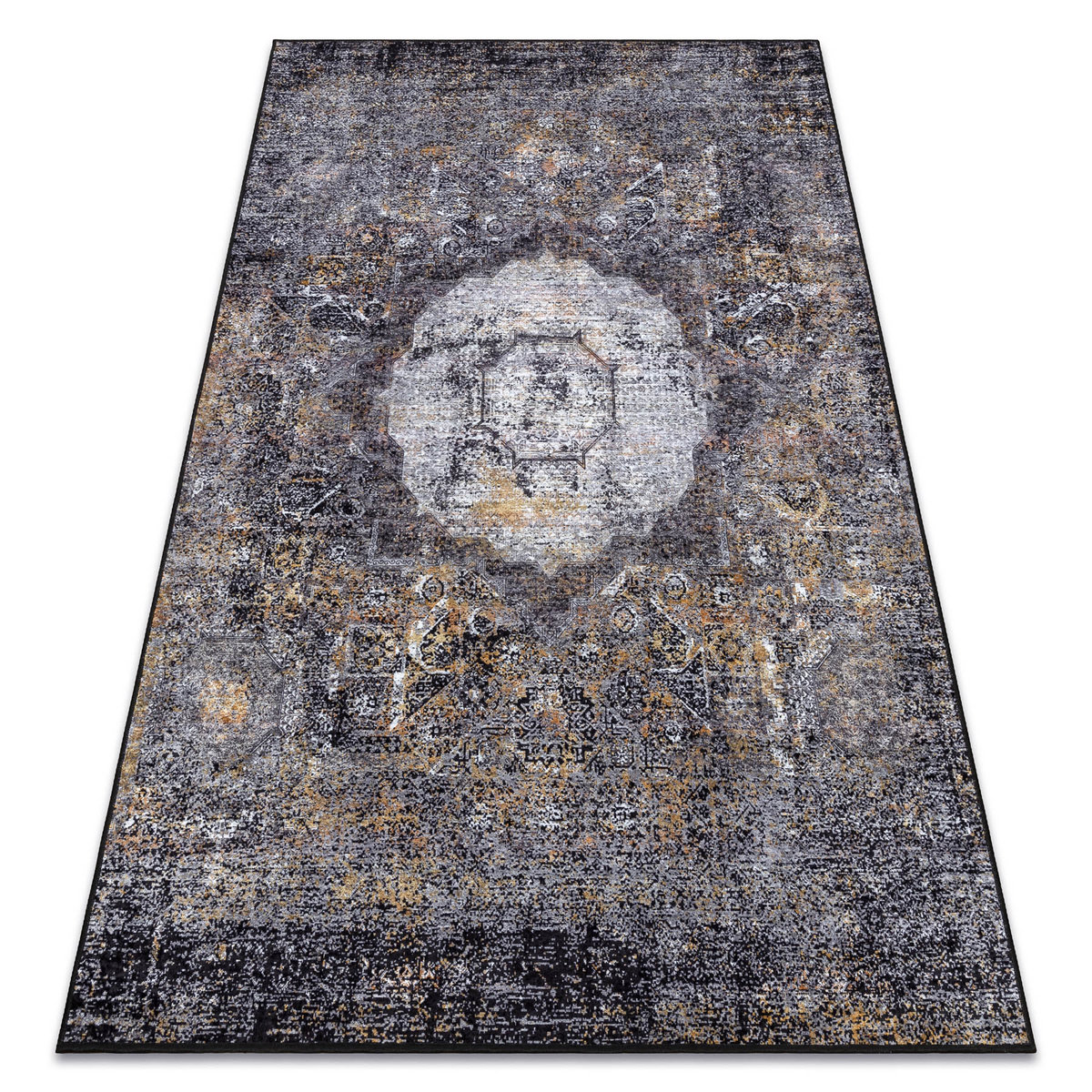 Dywan do prania MIRO 51453.805 Rozeta, vintage antypoślizgowy - szary, 160x220 cm