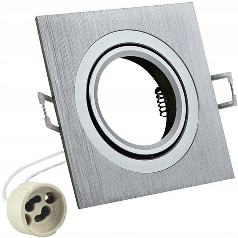 Oprawa stropowa oczko SOUTH OPAL srebrna kwadratowa GU10 POLUX