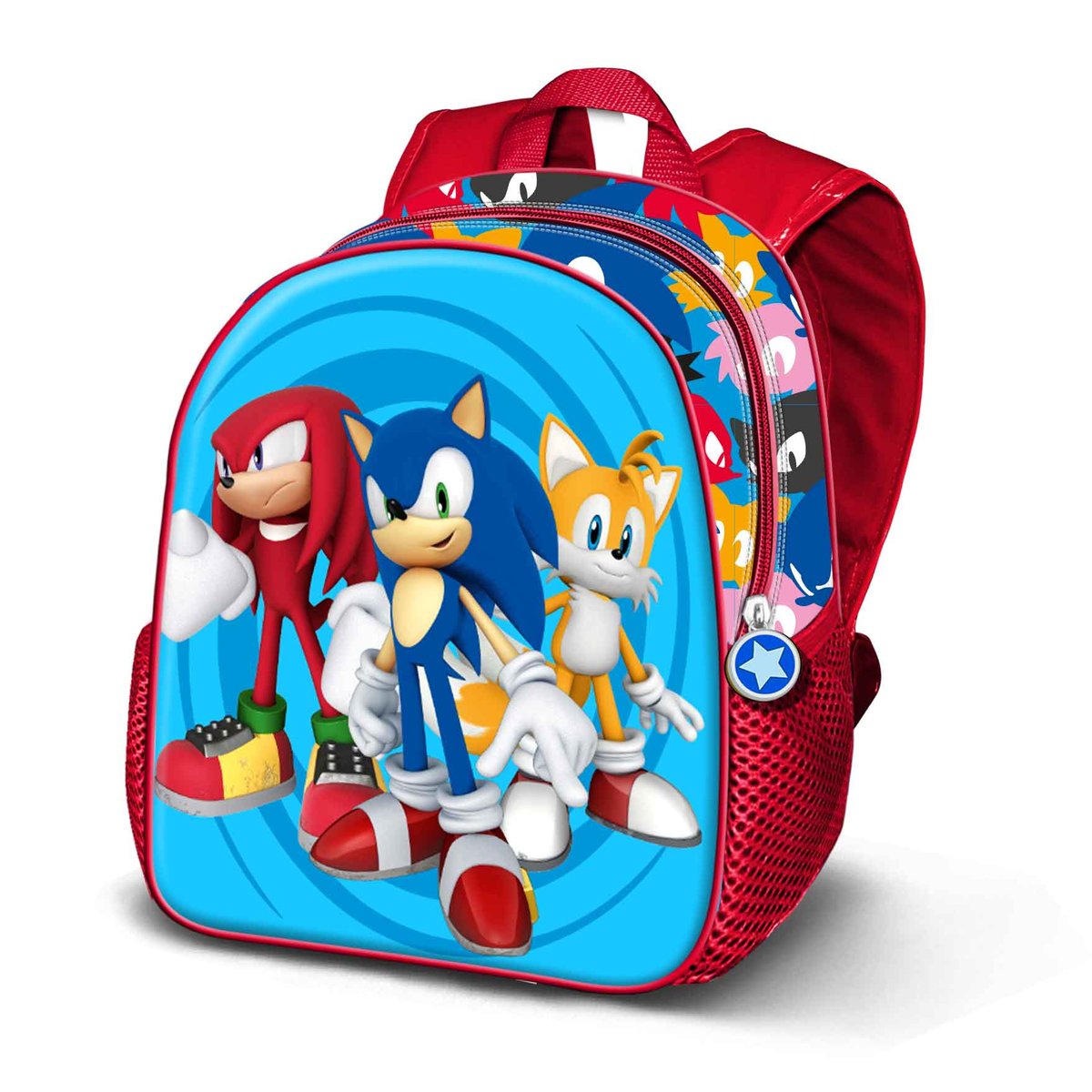 Sega-Sonic Friends-mały plecak 3D, niebieski, NIEBIESKI, Jeden rozmiar, Mały plecak 3D Friends