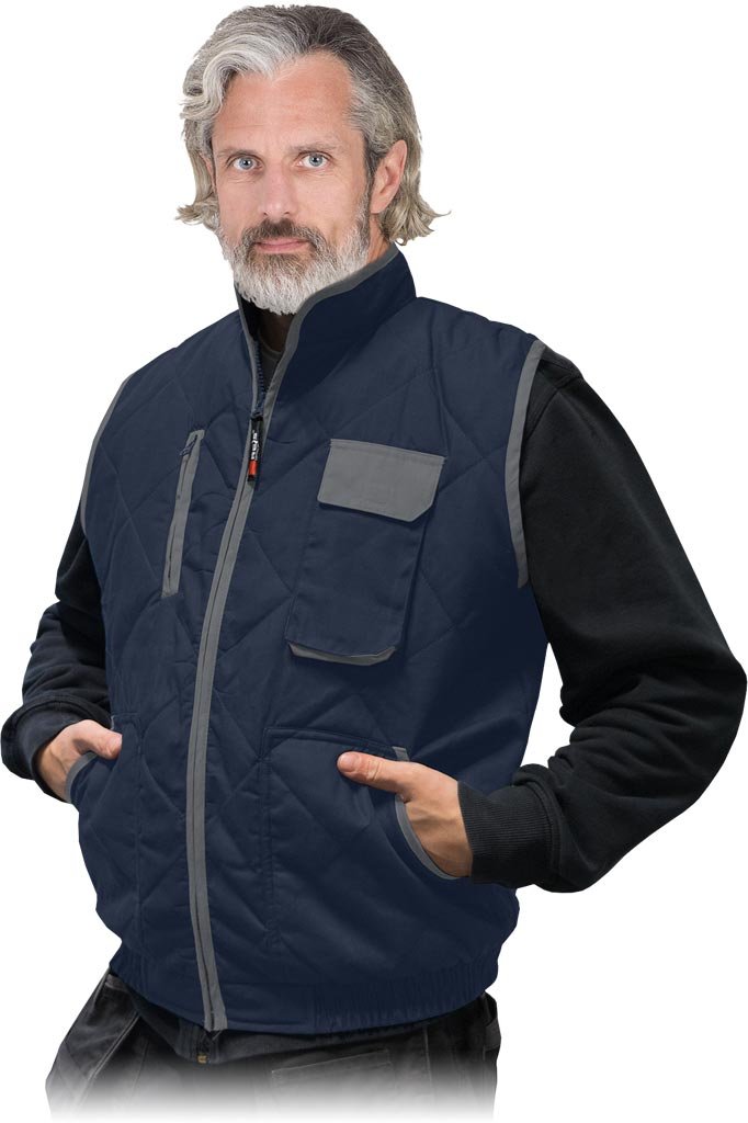 Bezrękawnik ochronny ocieplany granatowo-szary roz.XL