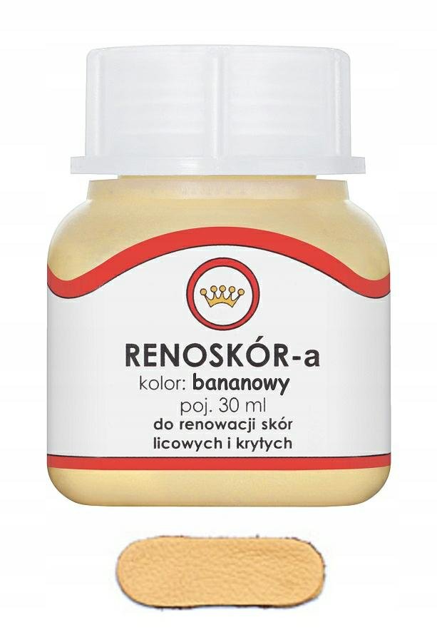 Farba/Lakier Do Powierzchni Skórzanych   Bananowa 30Ml, Renoskór