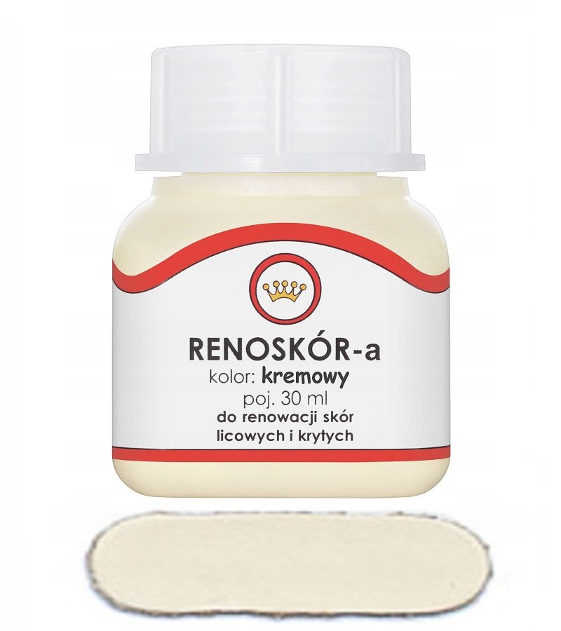 Farba/Lakier Do Powierzchni Skórzanych   Kremowy 30Ml, Renoskór