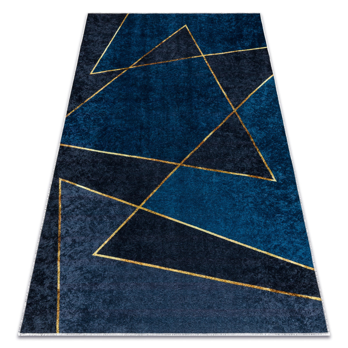 Dywan do prania MIRO 52097.801 Geometryczny antypoślizgowy - niebieski, 160x220 cm