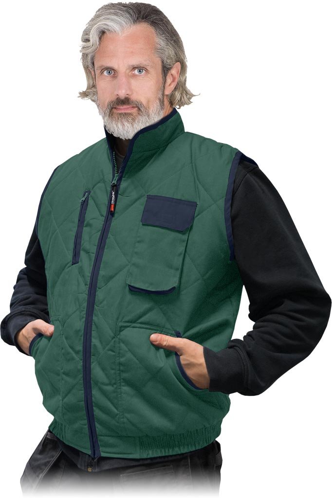 Bezrękawnik ochronny ocieplany zielono-granatowy roz.3XL