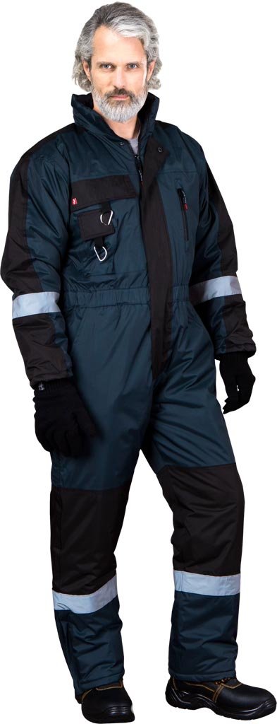Kombinezon ochronny ocieplany granatowo-czarny roz.L