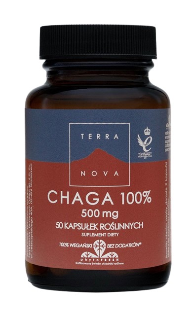 Terranova Terranova Chaga 100 % Skuteczny przeciwutleniacz w formie suplementu 100 kaps