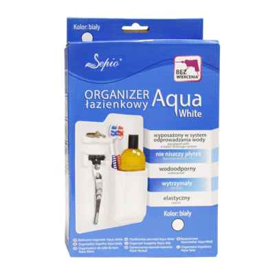 Organizer łazienkowy Aqua biały