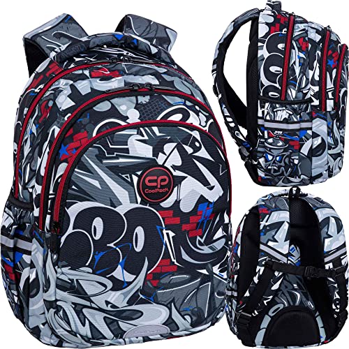 Coolpack F029706, Plecak szkolny Jerry STREET ART, Wielobarwny, Wielobarwny, 39 x 28 x 15 cm, designerski