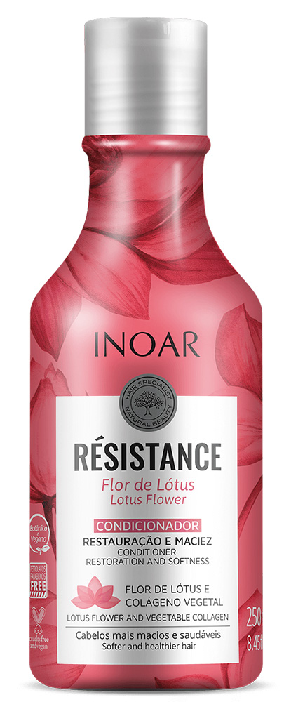 INOAR Resistance Lotus, wegański szampon do włosów osłabionych, 250ml
