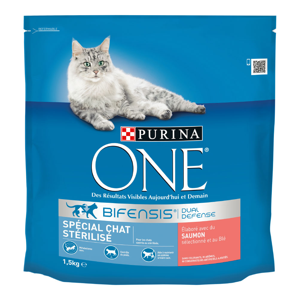 PURINA ONE Sterilized Cat Salmon, Pszenica - 1,5 kg