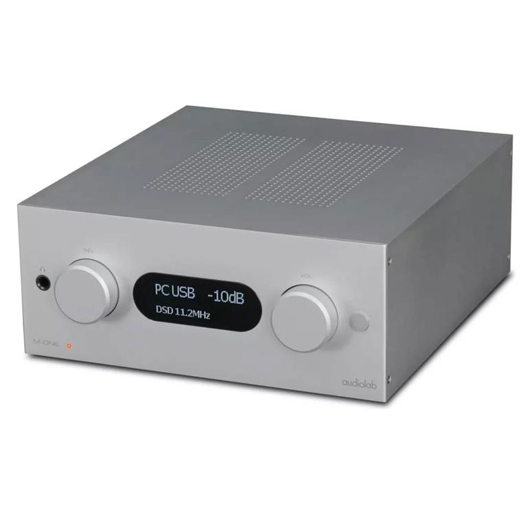 Audiolab M-ONE - Wzmacniacz zintegrowany All-In-One z Bluetooth Srebrny