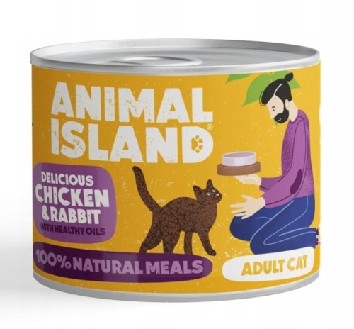 Animal Island karma mokra dla kota - królik i kurczak 200g