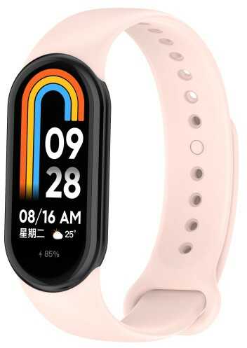Bizon Pasek Strap Watch Dots do Xiaomi Mi Smart Band 8, jasnoróżowy