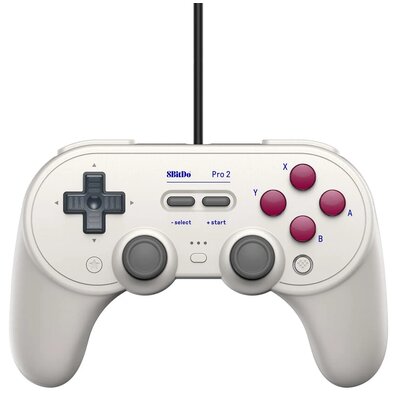 8BitDo Pro 2 do Nintendo Switch, PC - przewodowy - biały