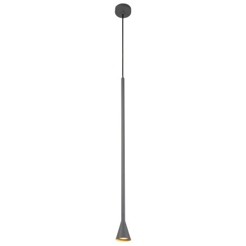 Szara długa lampa wisząca tuba - 4X V055 A7-W79