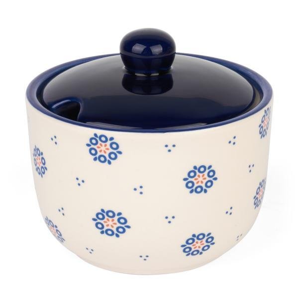 Tadar Cukiernica z Łyżeczką Pokrywka Ceramiczna Folklor Cukierniczka uniwersalny
