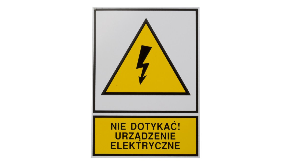 Ergom Tabliczka /znak ostrzegawczy/ TZO 148X210P /N.D.U.E./ E04TZ-01012140100 /10szt./ E04TZ-01012140100