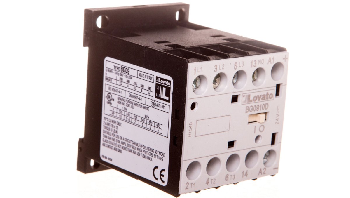 LOVATO Stycznik mocy 9A 3P 24V DC 1Z 0R BG09.10D 11BG0910D024