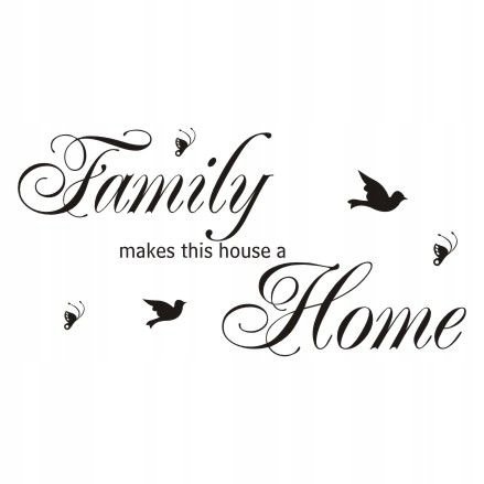 Napis na ścianę naklejka - Family makes... - 192, 200x100 cm