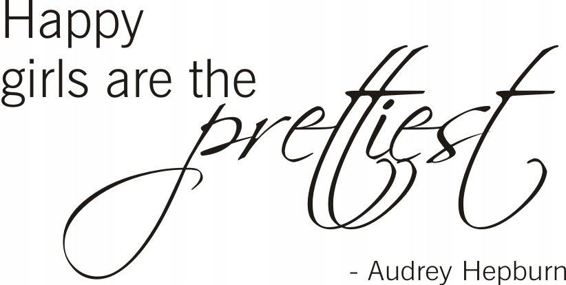 Napis na ścianę, naklejka - Audrey Hepburn - 108, 240x120 cm