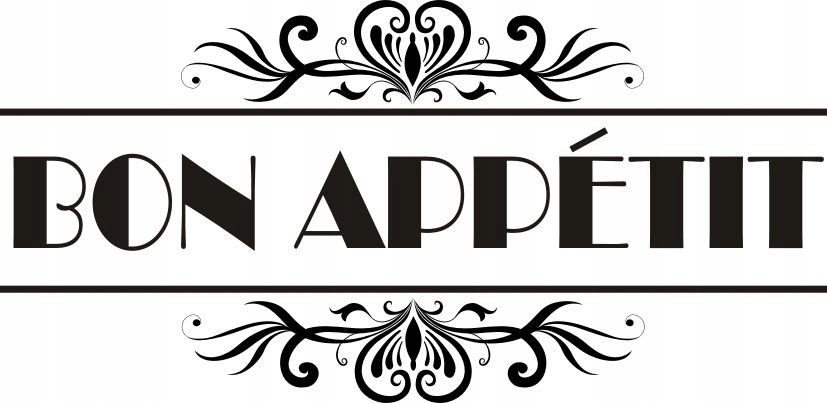 Napis na ścianę naklejka jadalnia Bon Appetit 143, 200x100 cm