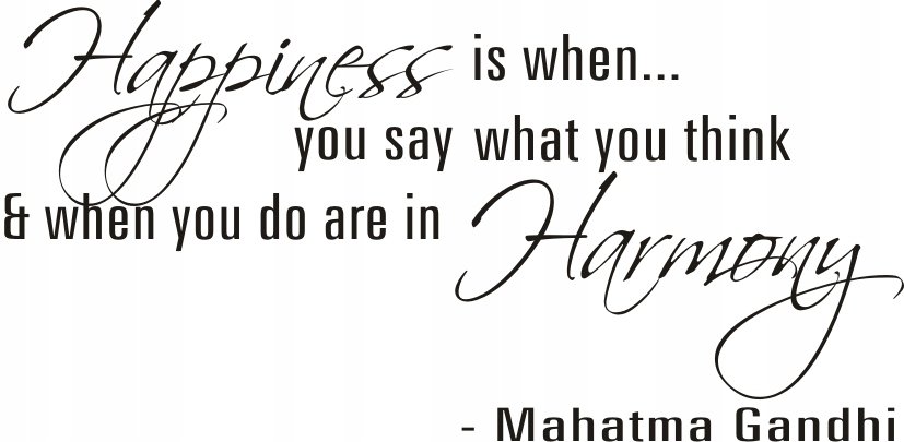 Napis na ścianę, naklejka - Happiness - 117, 240x120 cm