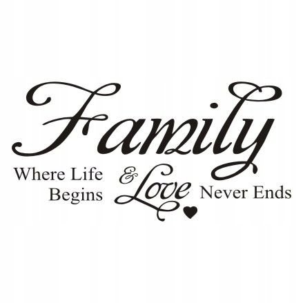 Napis na ścianę naklejka - Family Where... 172, 200x100 cm