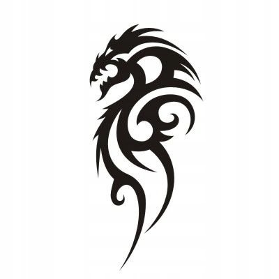 Naklejka na ścianę dragon tribal azja Smok 9, 100x48 cm