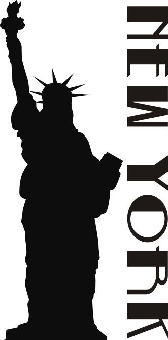 Napis na ścianę naklejka - New York Statua - 145, 200x100 cm