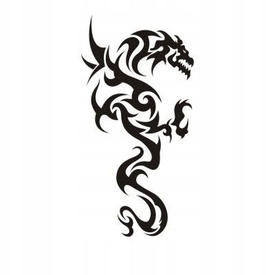 Naklejka na ścianę dragon tribal azja Smok 14, 94x48 cm